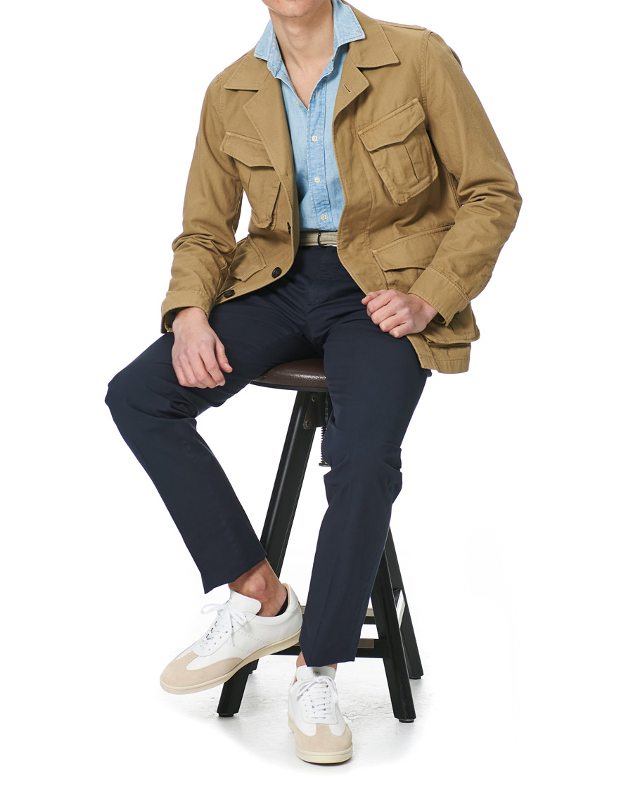Homme | Manteaux Et Vestes | Oscar Jacobson | Wester Cotton Field Jacket Beige