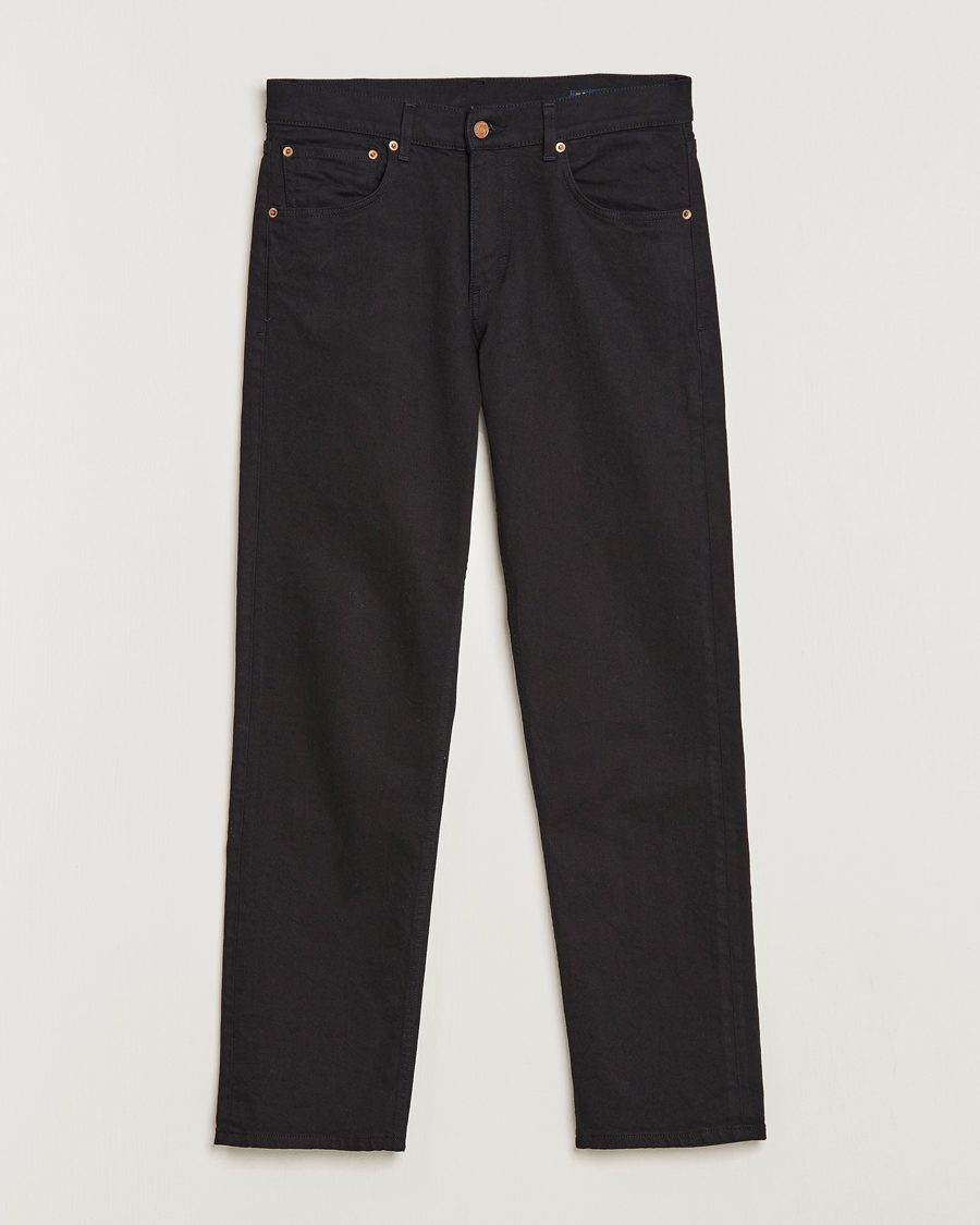 Homme | Jeans | Oscar Jacobson | Johan Straight Fit Cotton Stretch Jeans Black