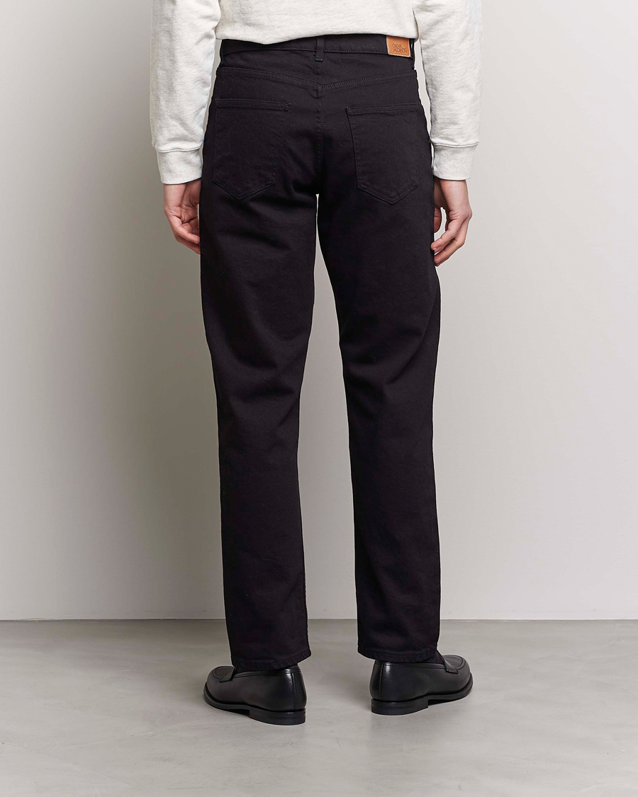 Homme | Jeans | Oscar Jacobson | Johan Straight Fit Cotton Stretch Jeans Black
