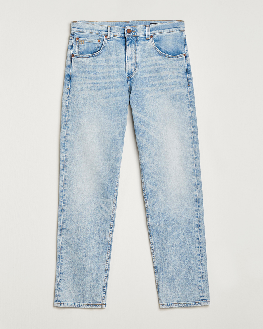 Homme | Jeans | Oscar Jacobson | Johan Straight Fit Cotton Stretch Jeans Light Wash