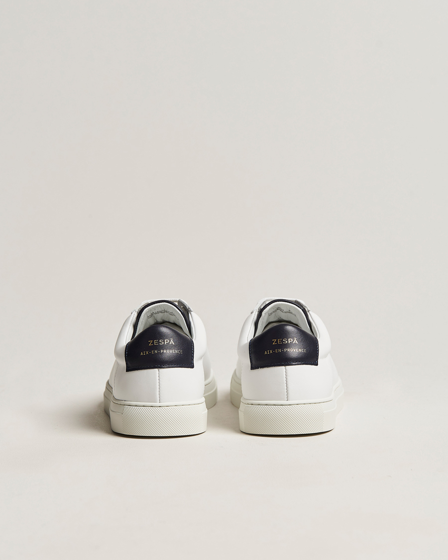Heren | Zespà ZSP4 Nappa Leather Sneakers White/Navy | Zespà | ZSP4 Nappa Leather Sneakers White/Navy