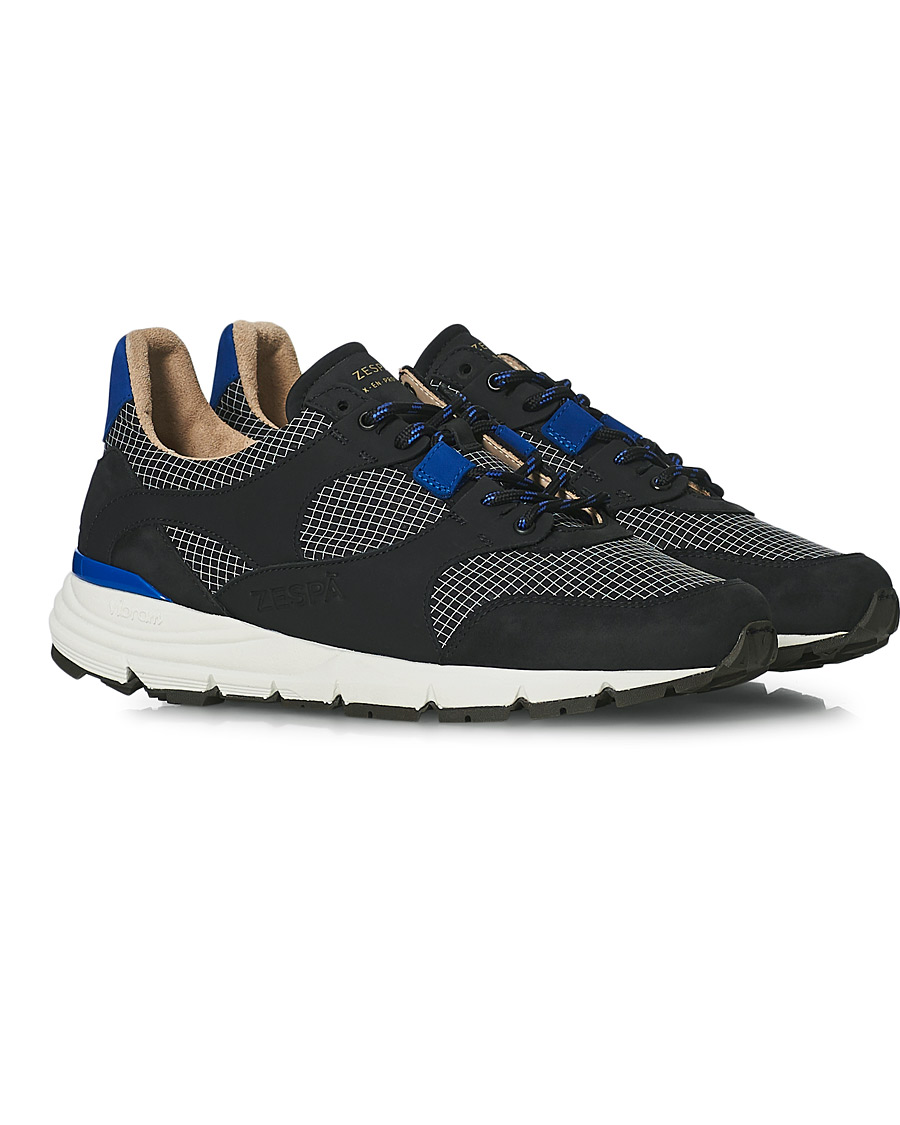 Heren | Zespà ZSP Trail Textile Ripstop Sneaker Black/Outremer | Zespà | ZSP Trail Textile Ripstop Sneaker Black/Outremer