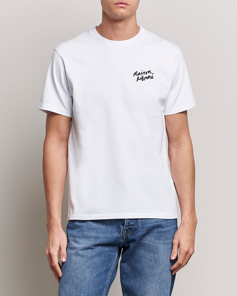 Homme | T-shirts | Maison Kitsuné | Mini Handwriting T-Shirt White