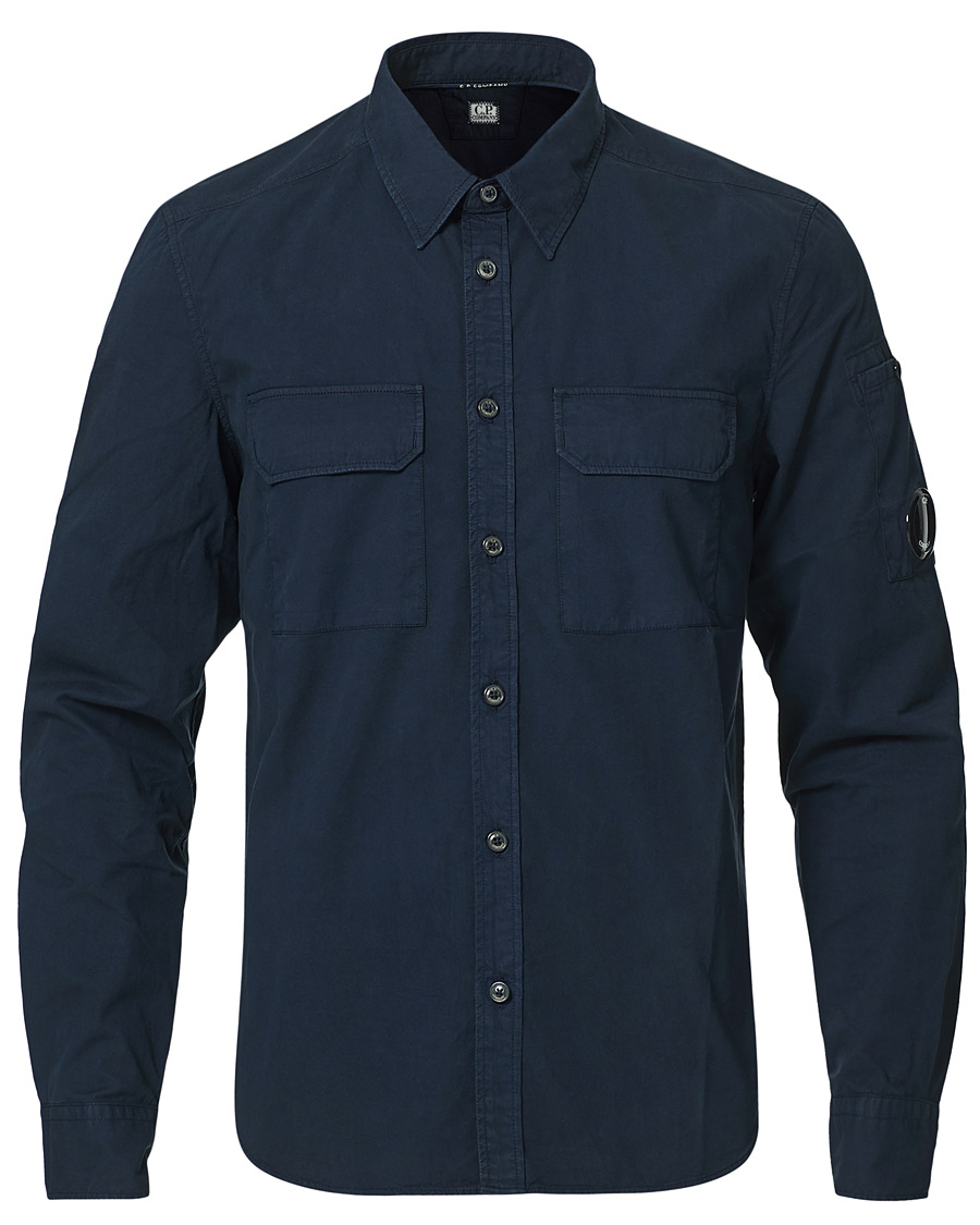 Homme | Chemises | C.P. Company | Garment Dyed Gabardine Shirt Jacket Navy
