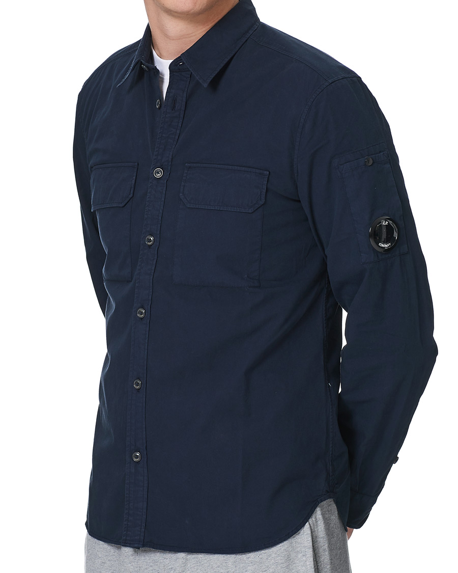 Homme | Chemises | C.P. Company | Garment Dyed Gabardine Shirt Jacket Navy