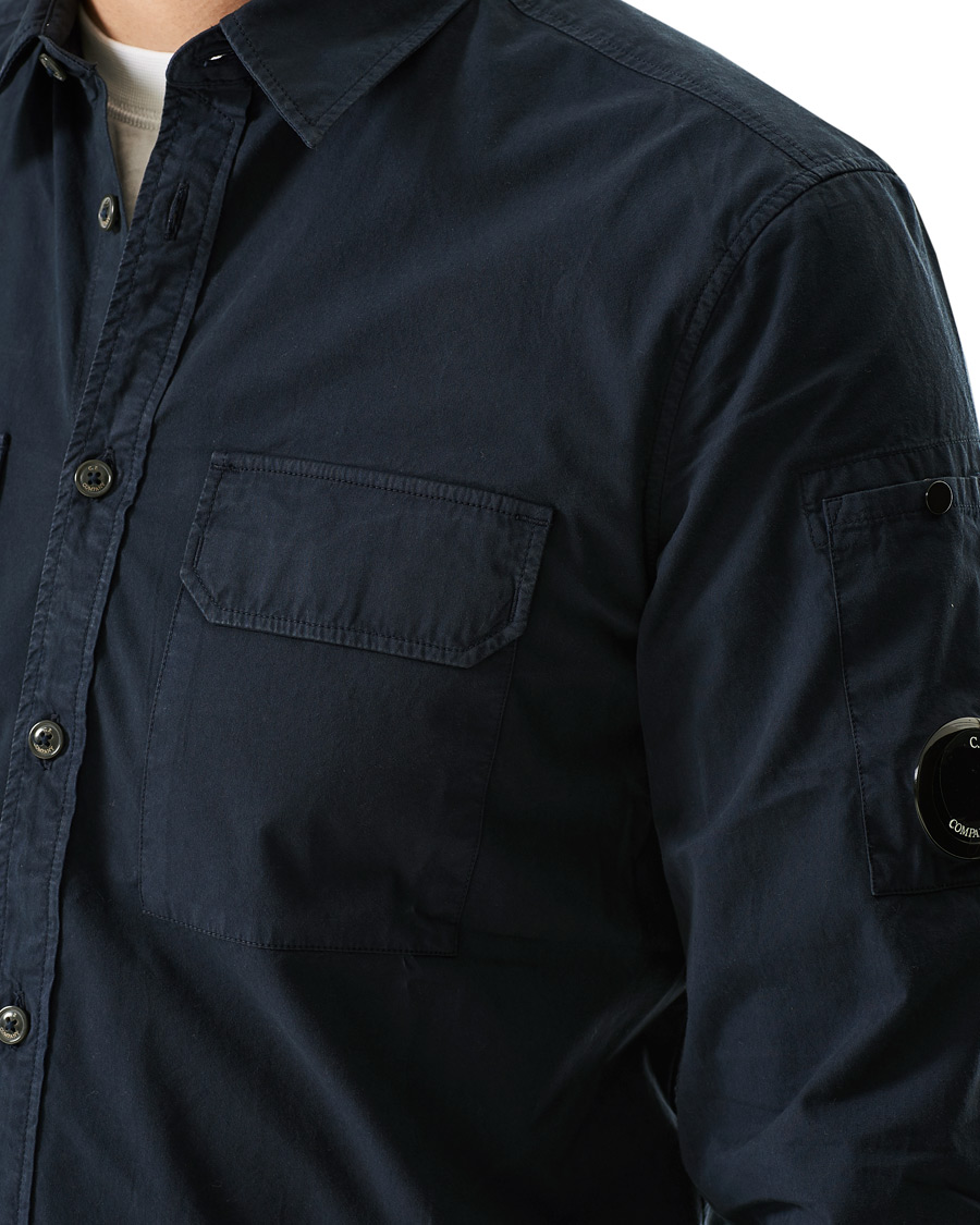 Homme | Chemises | C.P. Company | Garment Dyed Gabardine Shirt Jacket Navy