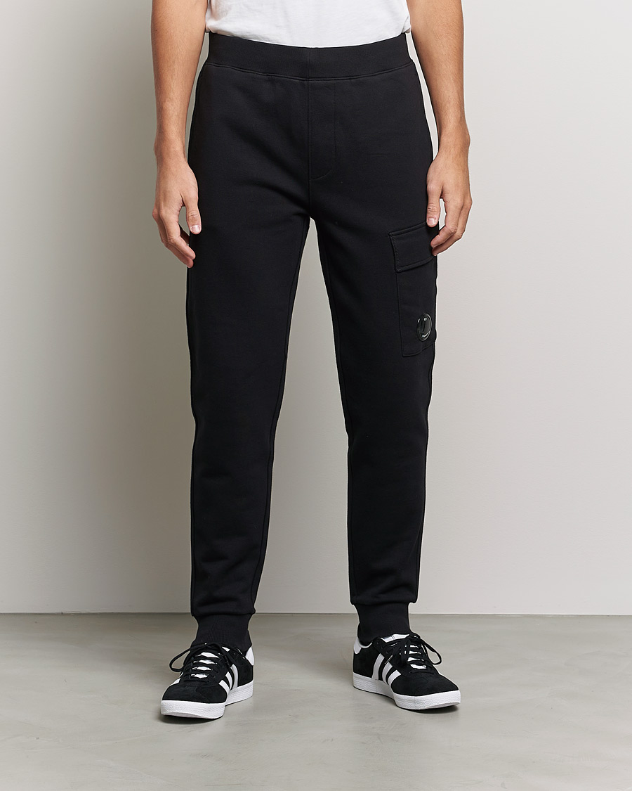 Homme | Pantalons | C.P. Company | Diagonal Raised Fleece Lens Sweatpants Black