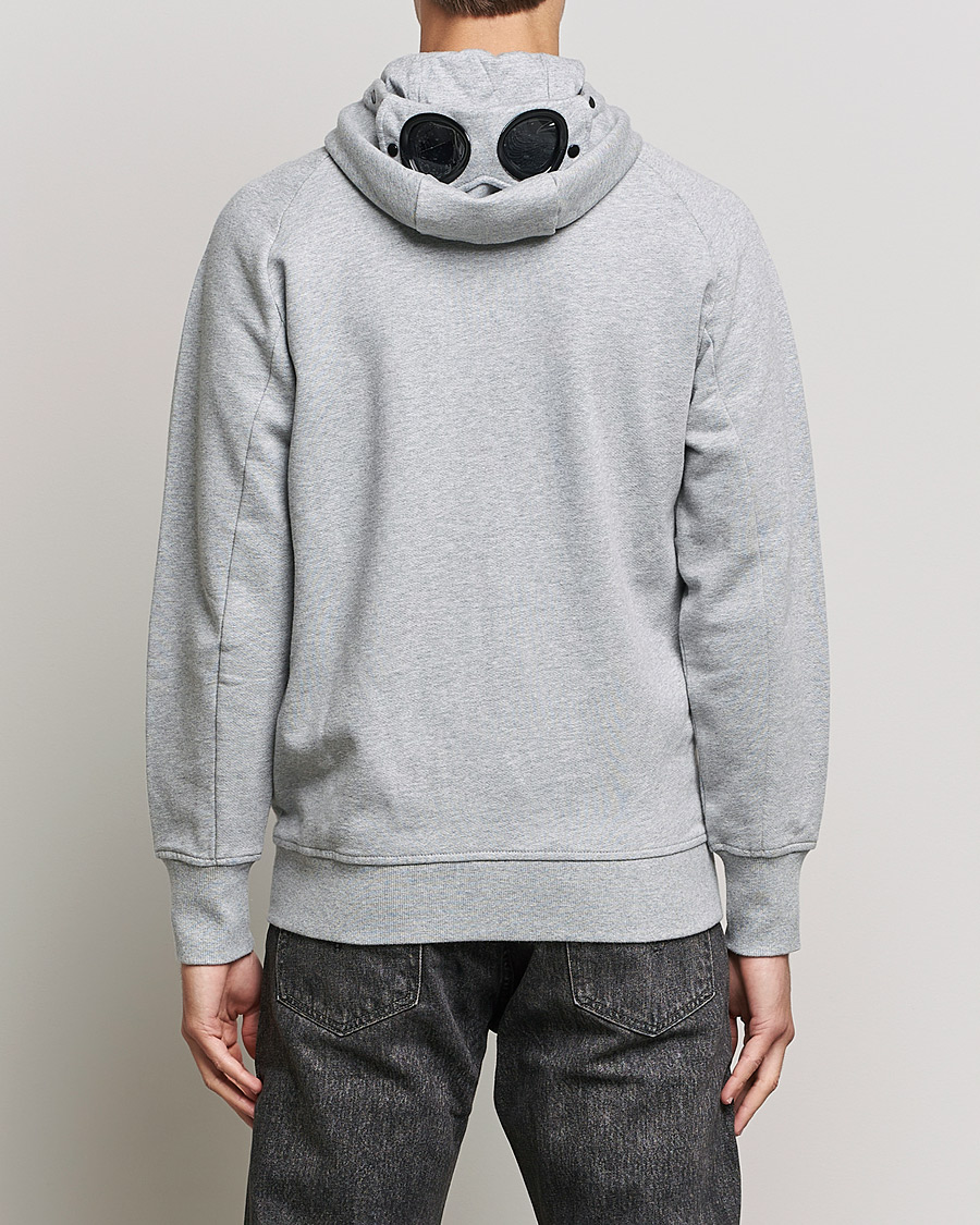 Heren | Truien | C.P. Company | Diagonal Raised Fleece Full Zip Goggle Hoodie Grey