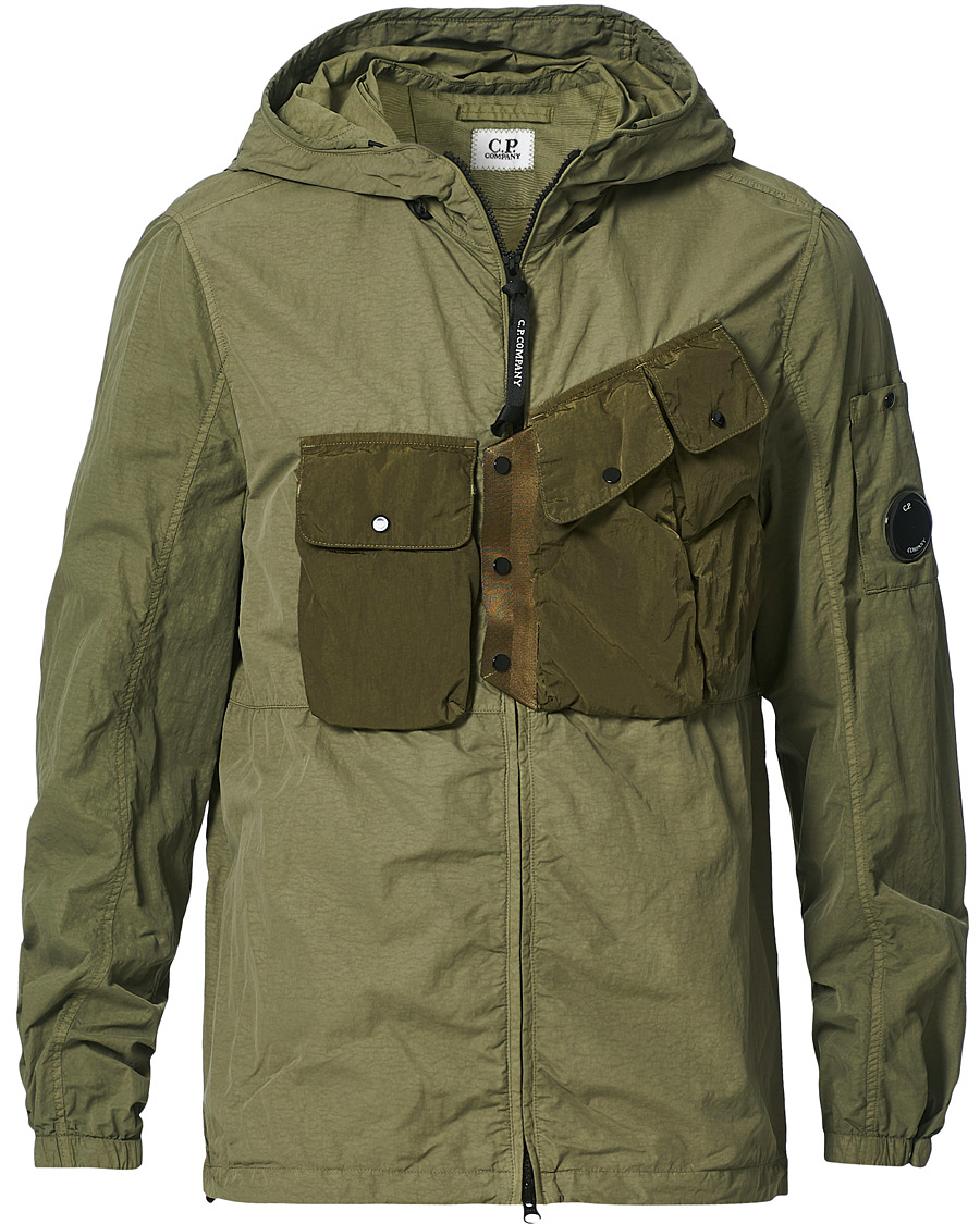 Homme | Manteaux Et Vestes | C.P. Company | Flatt Nylon Hooded Zip Jacket Olive