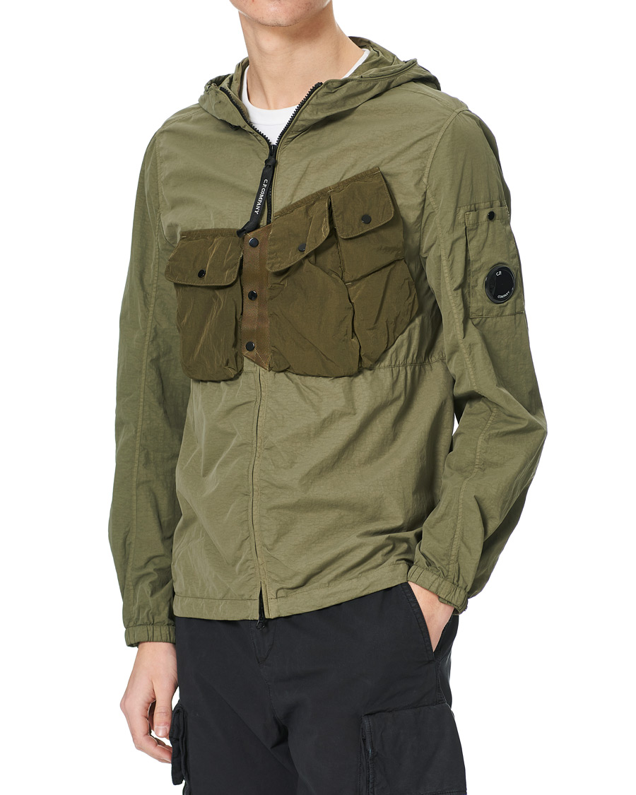 Homme | Manteaux Et Vestes | C.P. Company | Flatt Nylon Hooded Zip Jacket Olive
