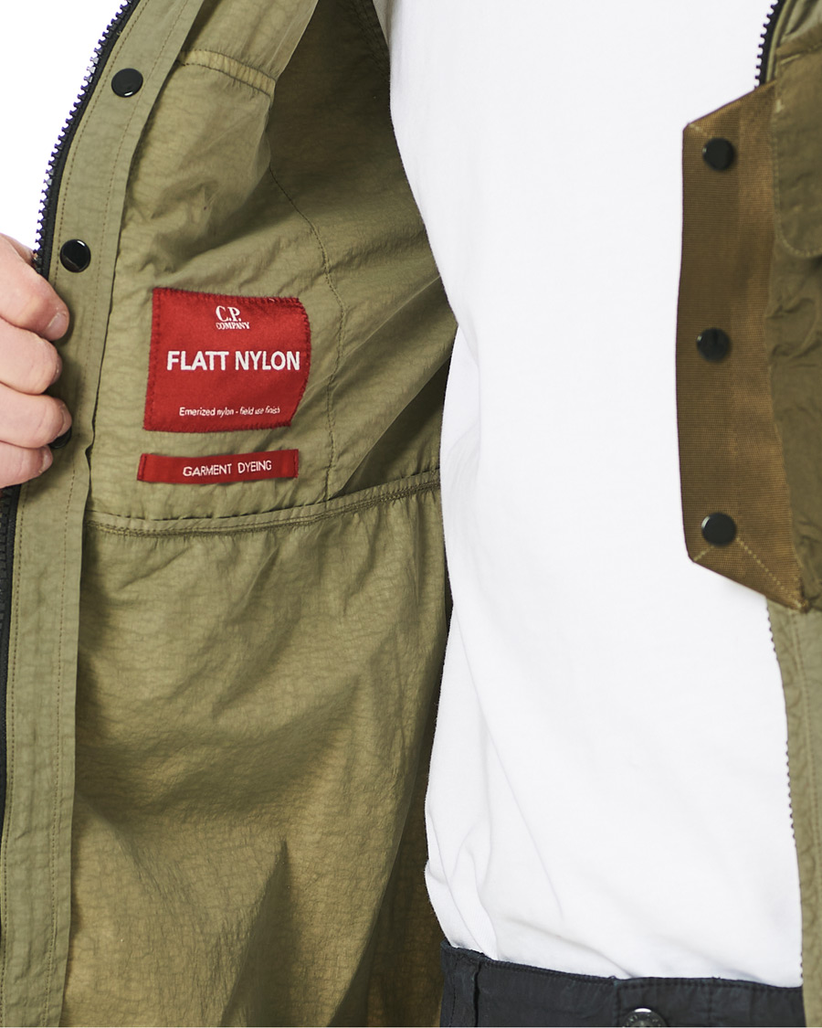 Homme | Manteaux Et Vestes | C.P. Company | Flatt Nylon Hooded Zip Jacket Olive