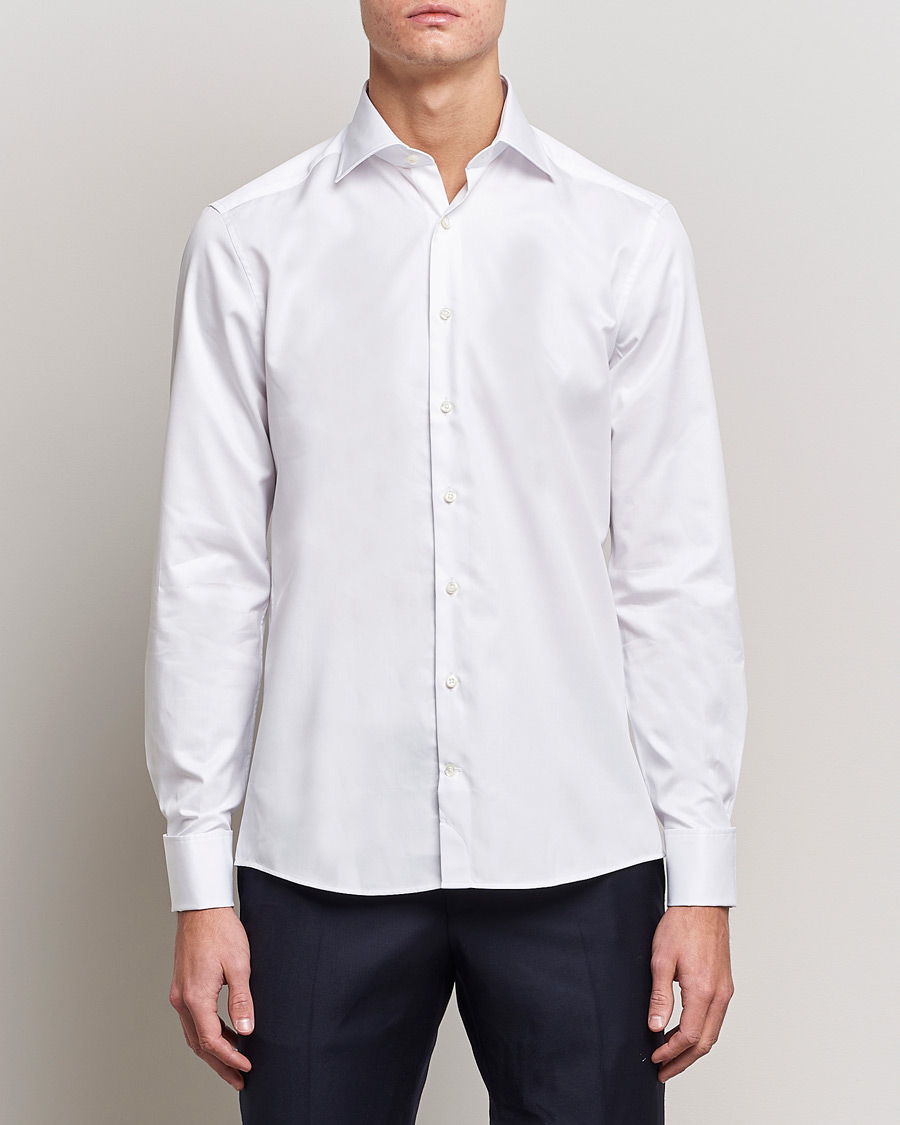 Heren | Overhemden | Stenströms | Slimline Double Cuff White