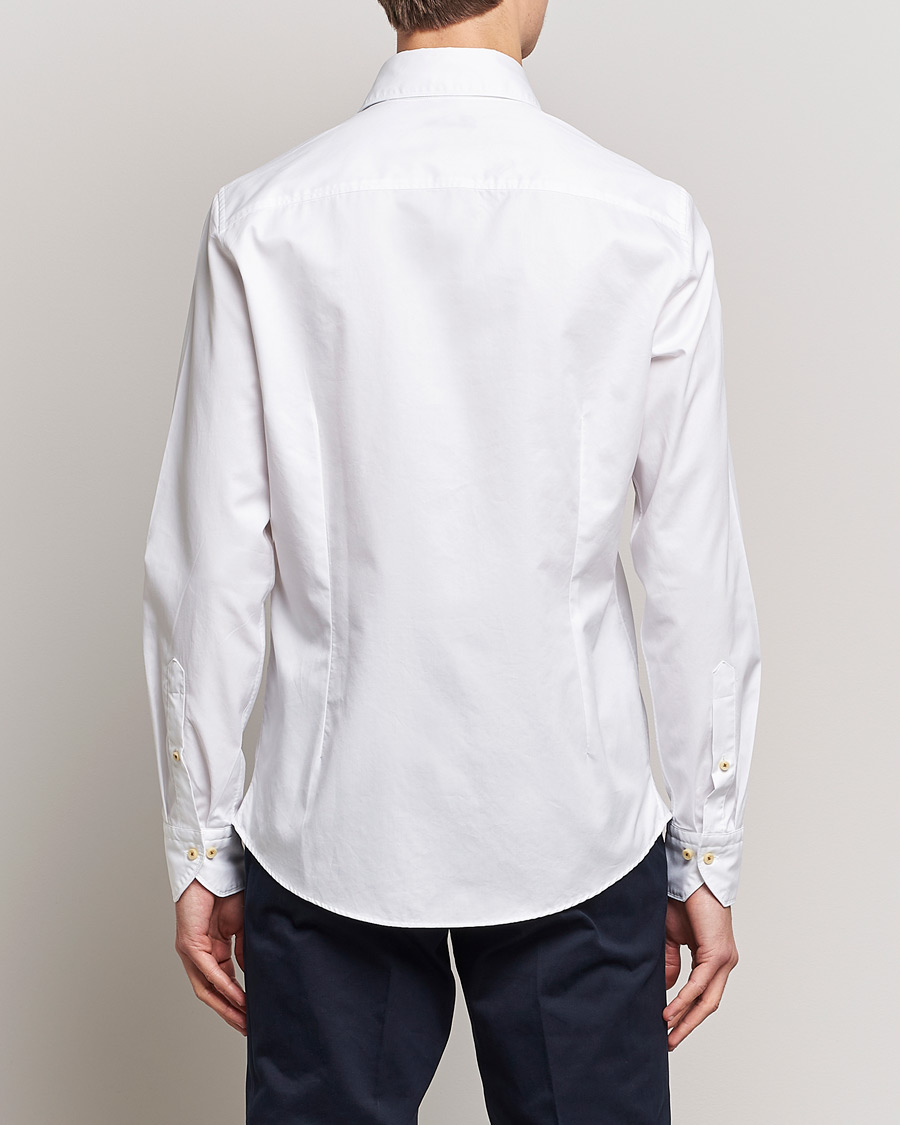 Homme | Chemises | Stenströms | Slimline Washed Cotton Shirt White