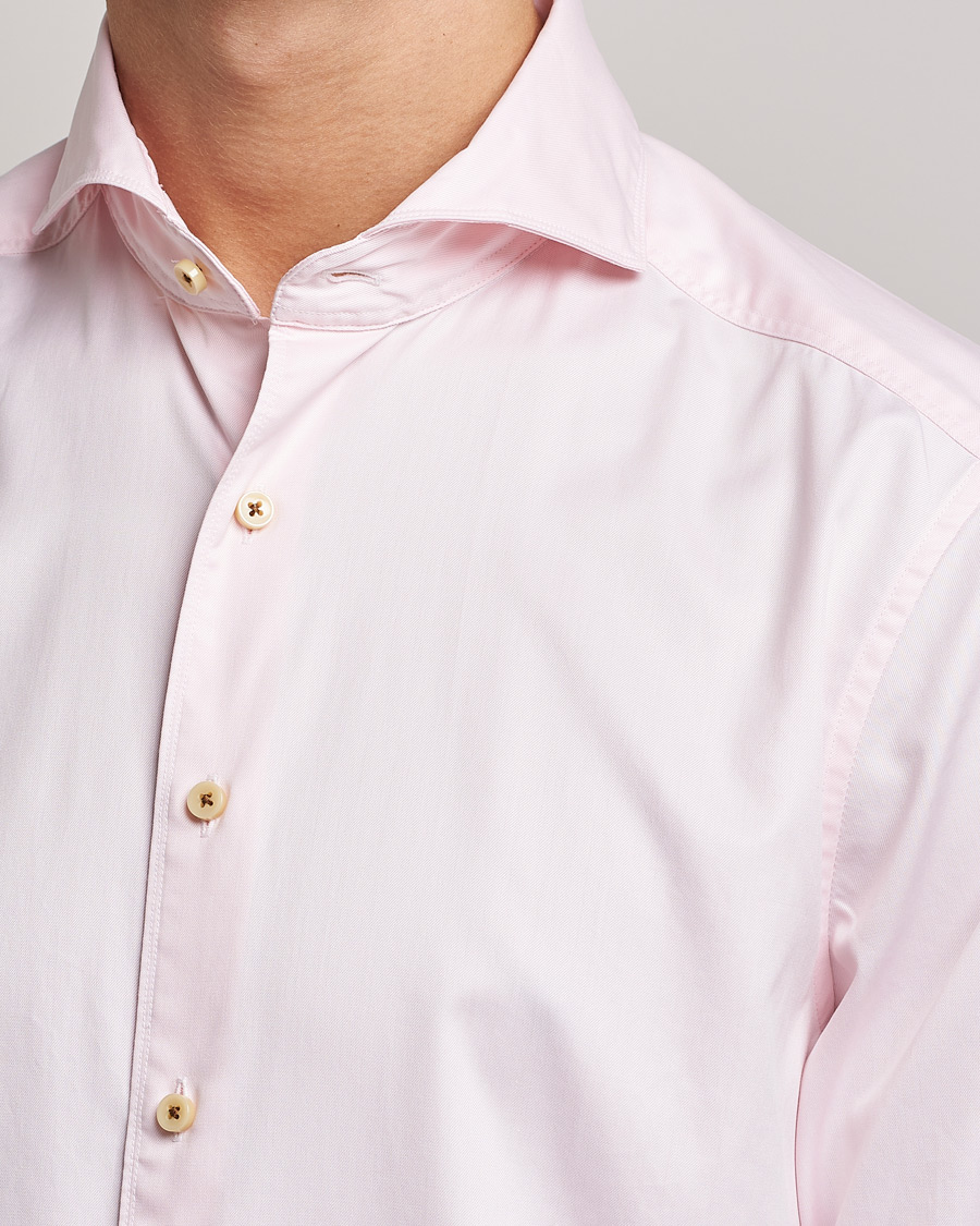 Homme | Chemises | Stenströms | Slimline Washed Cotton Shirt Pink