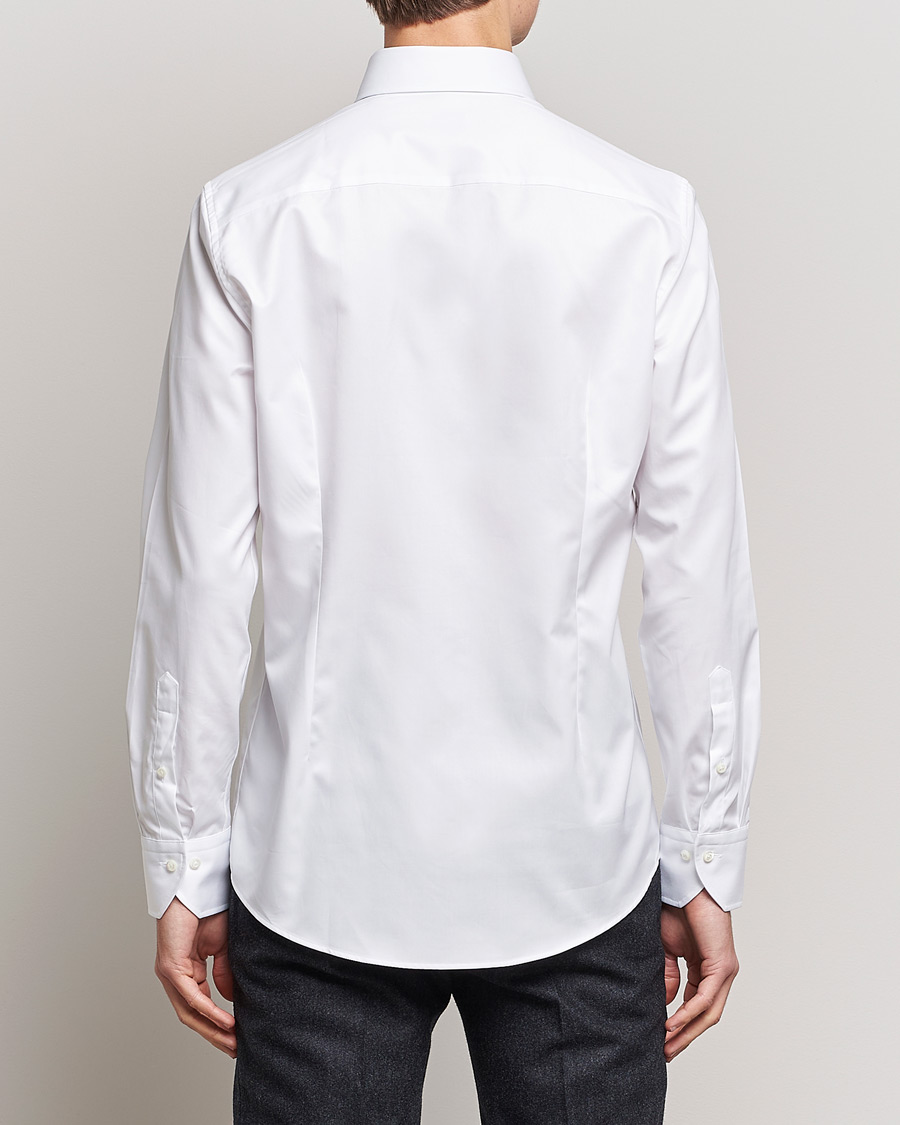 Heren | Overhemden | Stenströms | Slimline Extreme Cut Away Shirt White