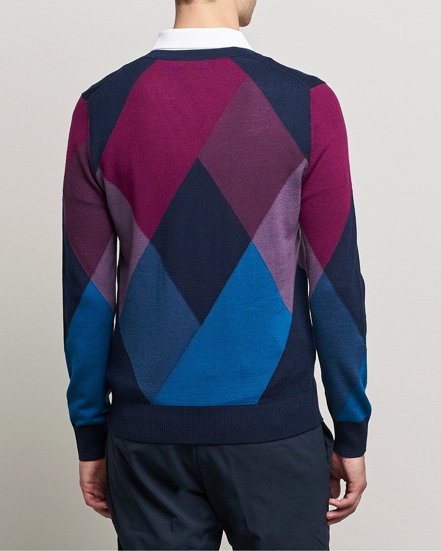 Homme | Pulls Et Tricots | J.Lindeberg | Active Argyle Golf Sweater Navy