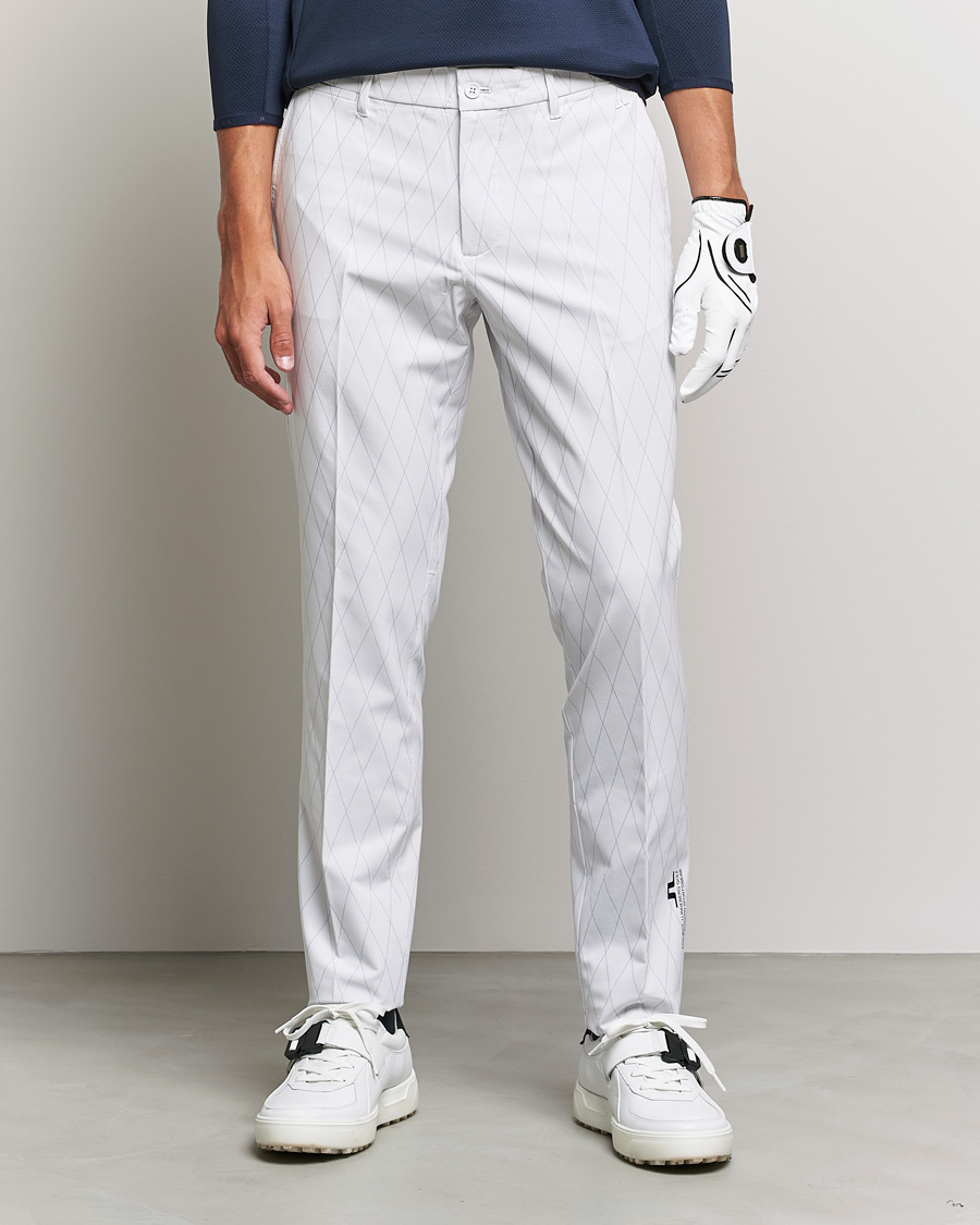 Heren | Broeken | J.Lindeberg | Active Argyle Golf Pants White