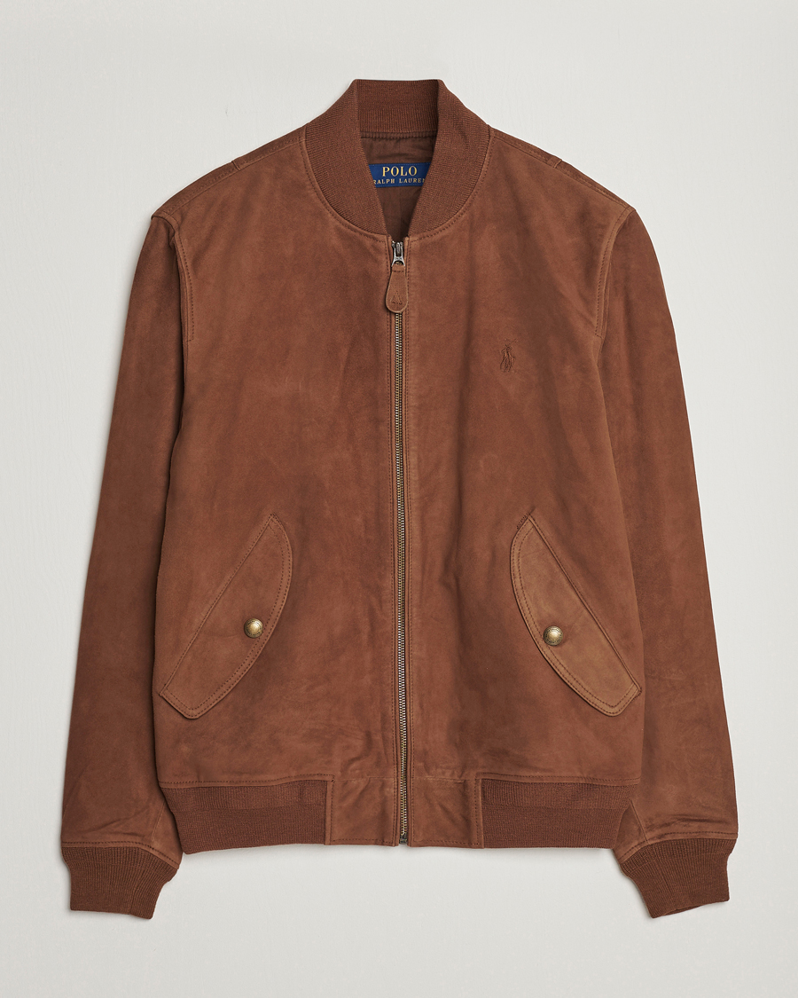 Homme | Manteaux Et Vestes | Polo Ralph Lauren | Gunners Lined Suede Bomber Jacket Country Brown