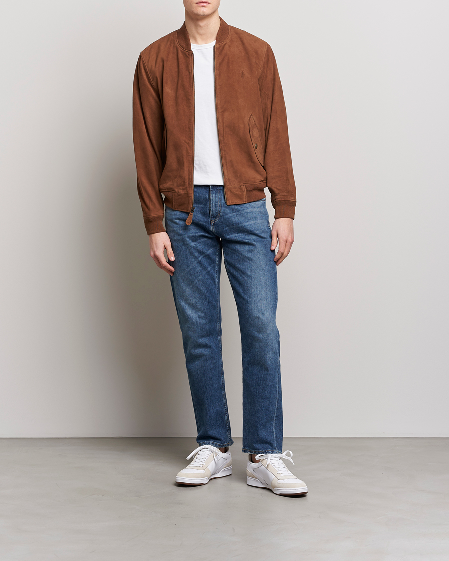 Homme | Manteaux Et Vestes | Polo Ralph Lauren | Gunners Lined Suede Bomber Jacket Country Brown
