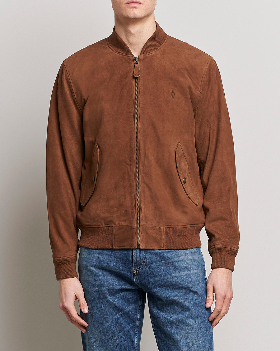 Homme | Manteaux Et Vestes | Polo Ralph Lauren | Gunners Lined Suede Bomber Jacket Country Brown