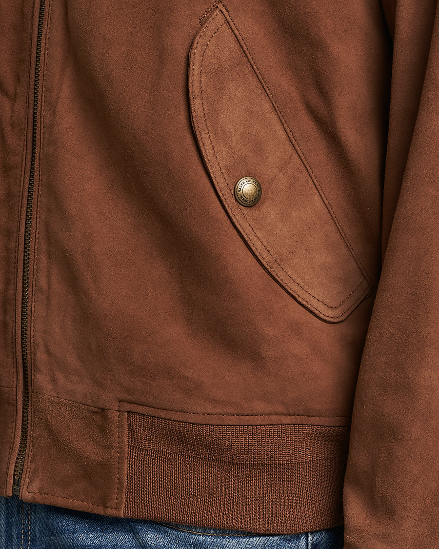 Homme | Manteaux Et Vestes | Polo Ralph Lauren | Gunners Lined Suede Bomber Jacket Country Brown