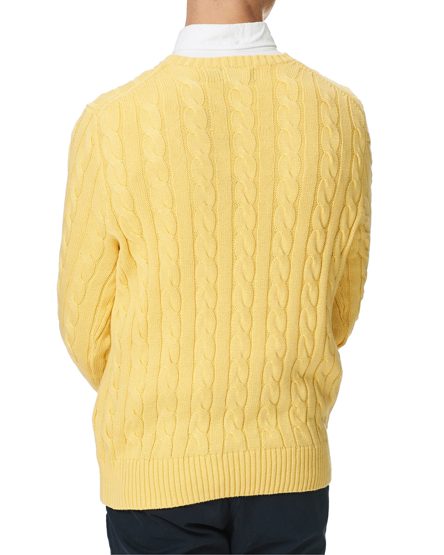 Homme | Pulls Et Tricots | Polo Ralph Lauren | Cotton Cable Crew Neck Pullover Empire Yellow