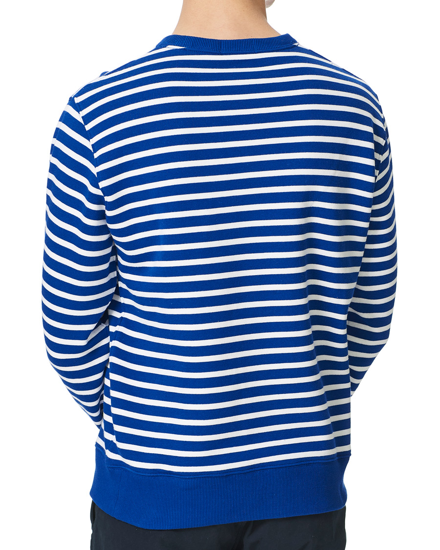 Homme | Pulls Et Tricots | Polo Ralph Lauren | Fleece Heritage Bear Striped Sweatshirt Blue/White