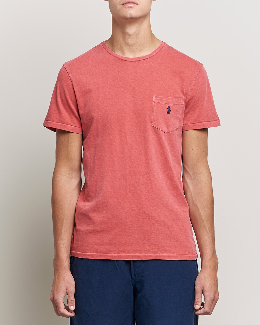 Heren | T-shirts | Polo Ralph Lauren | Washed Crew Neck Pocket Tee Starboard Red