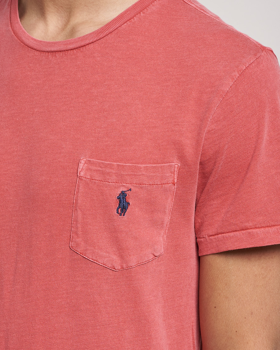 Heren | T-shirts | Polo Ralph Lauren | Washed Crew Neck Pocket Tee Starboard Red
