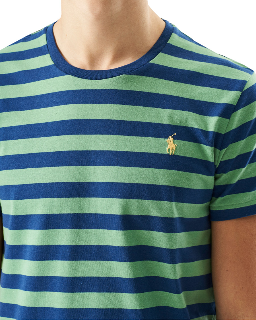 Homme | T-shirts | Polo Ralph Lauren | Crew Neck Striped Tee Outback Green/Light Navy