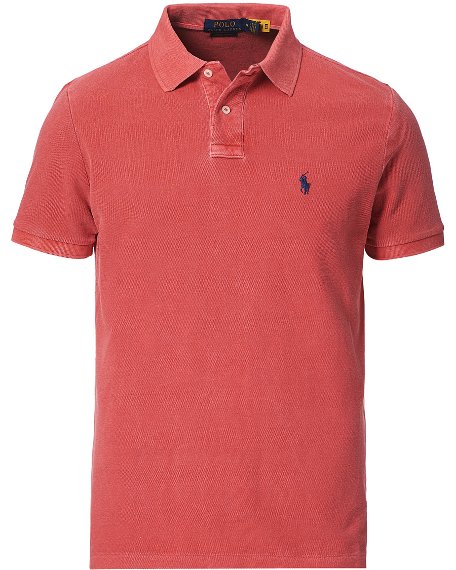 Homme | Polos | Polo Ralph Lauren | Custom Slim Fit Garment Dyed Polo Starboard Red