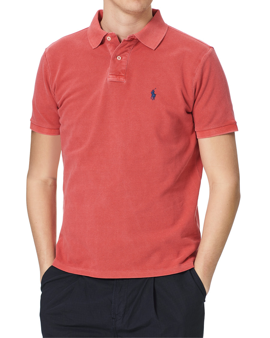 Homme | Polos | Polo Ralph Lauren | Custom Slim Fit Garment Dyed Polo Starboard Red
