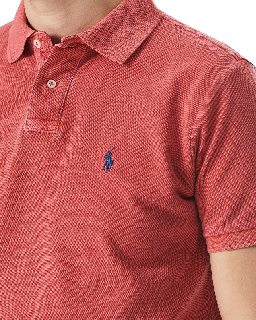 Homme | Polos | Polo Ralph Lauren | Custom Slim Fit Garment Dyed Polo Starboard Red