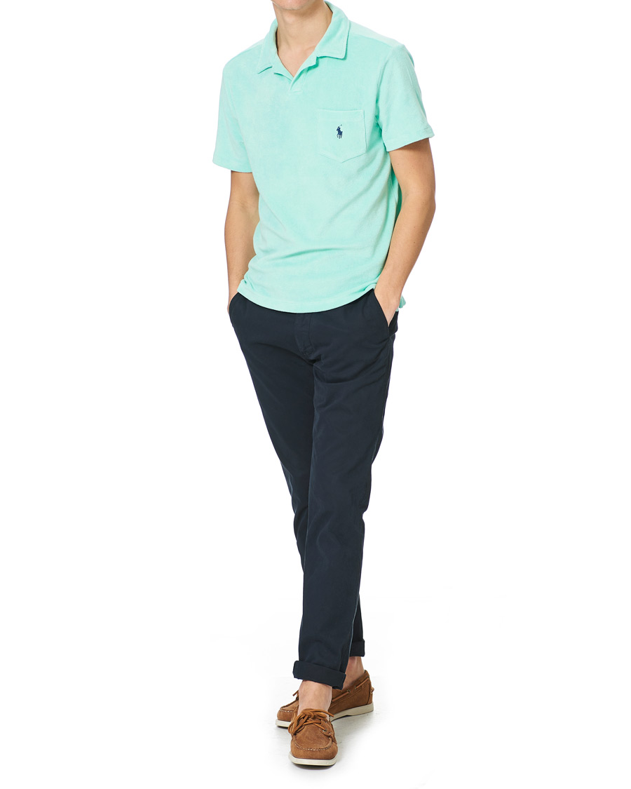 Homme | Polos | Polo Ralph Lauren | Lightweight Cotton Terry Polo Aqua Verde