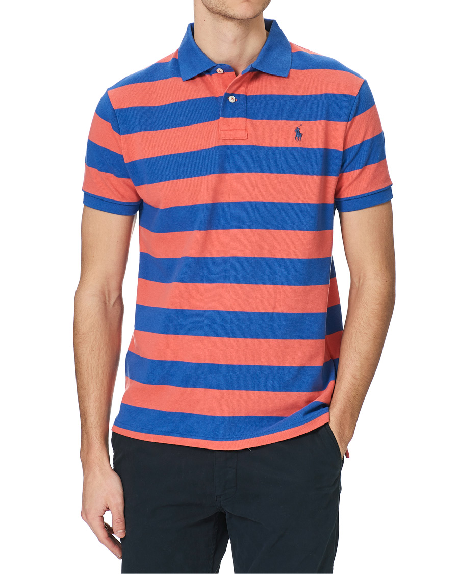 Homme | Polos | Polo Ralph Lauren | Custom Slim Fit Striped Polo Red/Blue