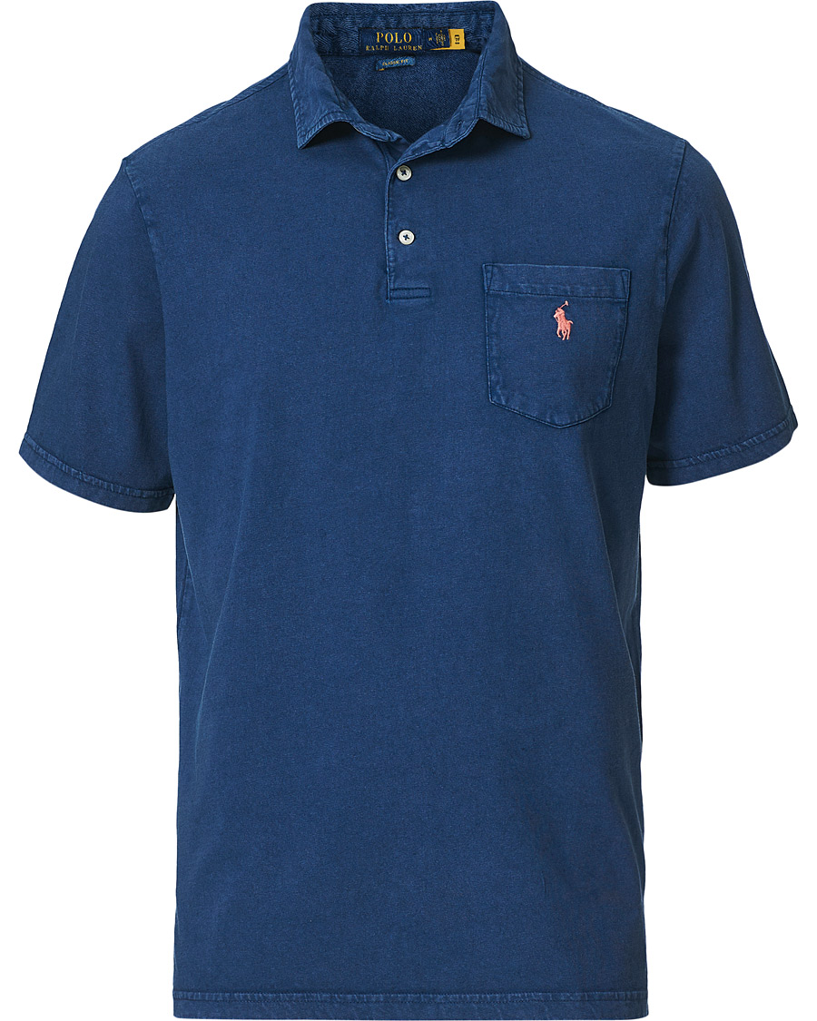 Heren | Polo's | Polo Ralph Lauren | Cotton/Linen Pocket Polo Light Navy