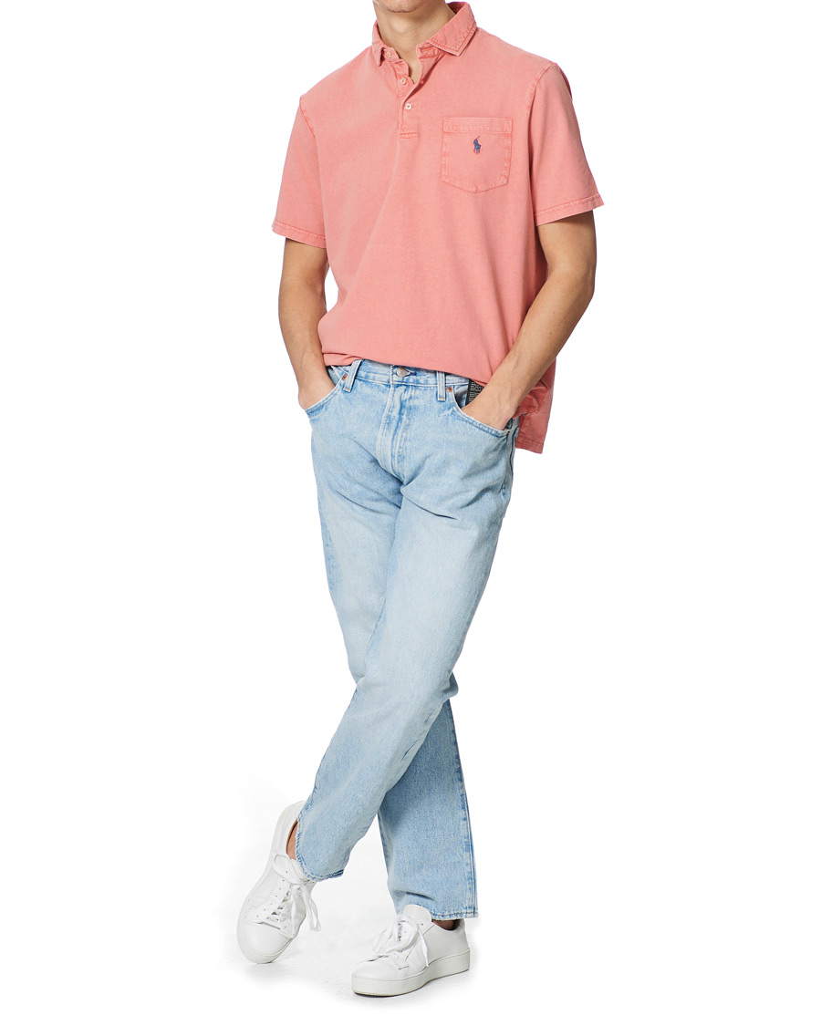 Homme | Polos | Polo Ralph Lauren | Cotton/Linen Pocket Polo Amalfi Red