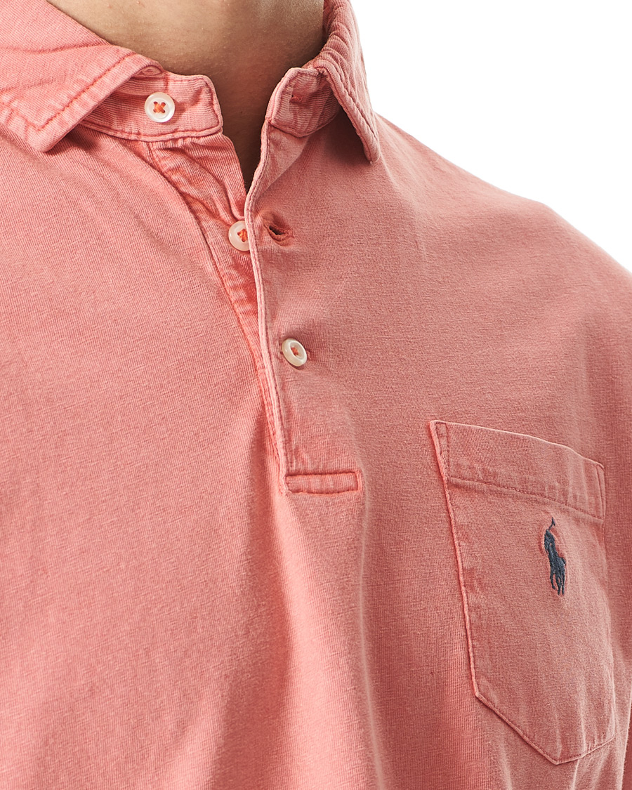 Homme | Polos | Polo Ralph Lauren | Cotton/Linen Pocket Polo Amalfi Red