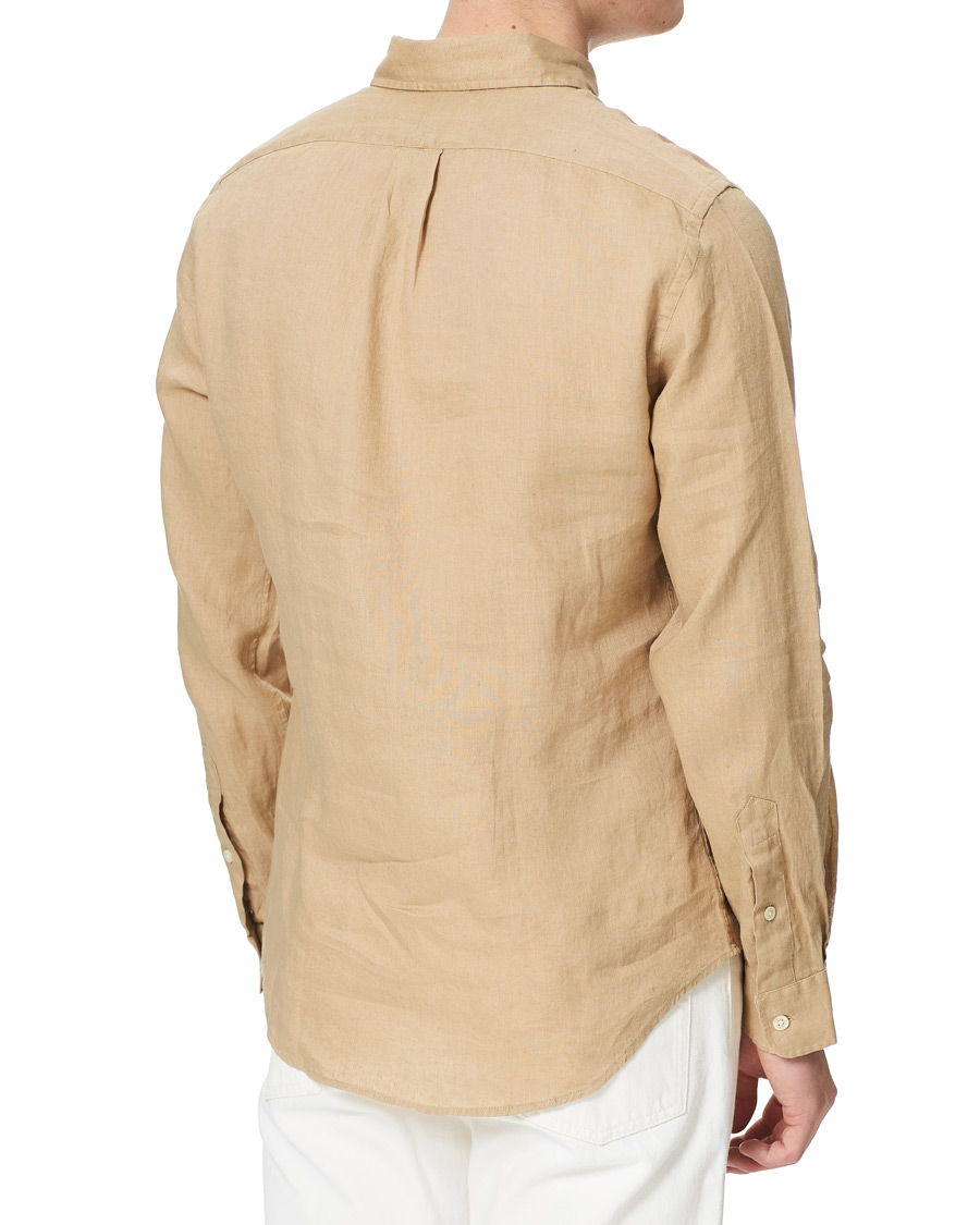 Homme | Chemises | Polo Ralph Lauren | Slim Fit Linen Button Down Shirt Costal Beige