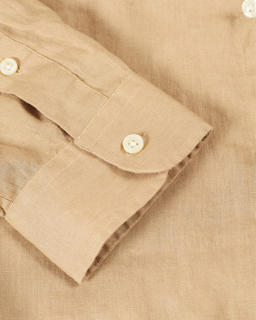 Homme | Chemises | Polo Ralph Lauren | Slim Fit Linen Button Down Shirt Costal Beige