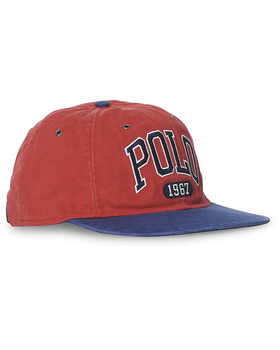 Homme | Polo Ralph Lauren Retro Cotton/Twill Cap Starboard Red | Polo Ralph Lauren | Retro Cotton/Twill Cap Starboard Red