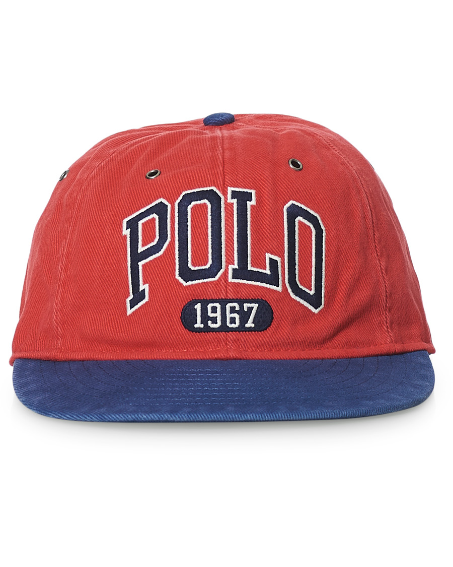 Homme | Polo Ralph Lauren Retro Cotton/Twill Cap Starboard Red | Polo Ralph Lauren | Retro Cotton/Twill Cap Starboard Red
