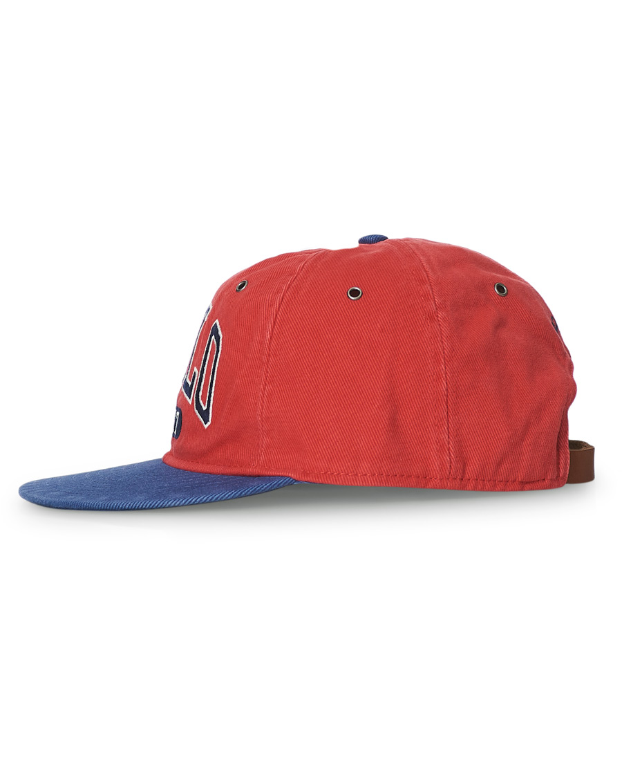Homme | Polo Ralph Lauren Retro Cotton/Twill Cap Starboard Red | Polo Ralph Lauren | Retro Cotton/Twill Cap Starboard Red
