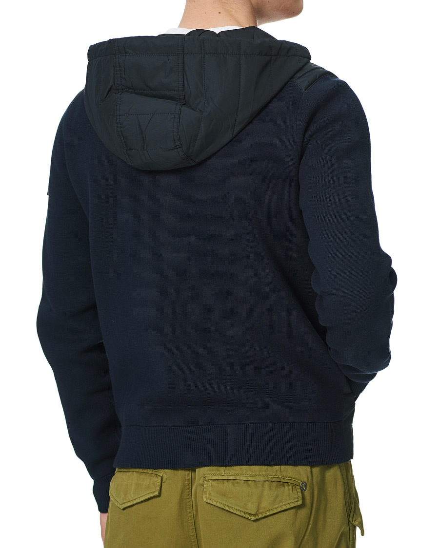 Homme | Pulls Et Tricots | Belstaff | Omar Zip Through Hybrid Hood Dark Ink
