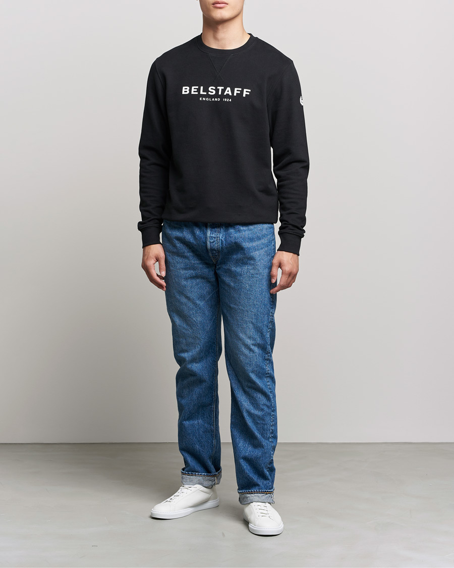 Homme | Pulls Et Tricots | Belstaff | 1924 Crew Neck Logo Sweat Black