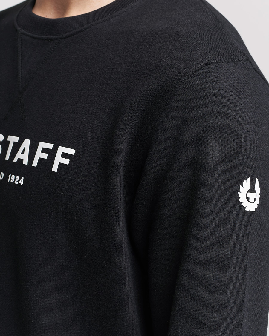 Homme | Pulls Et Tricots | Belstaff | 1924 Crew Neck Logo Sweat Black