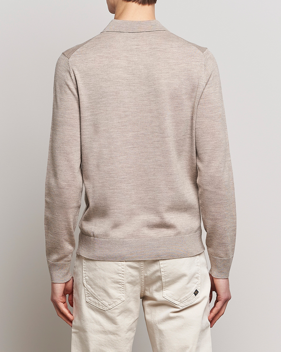 Heren | Truien | Morris | Merino Polo Knit Khaki