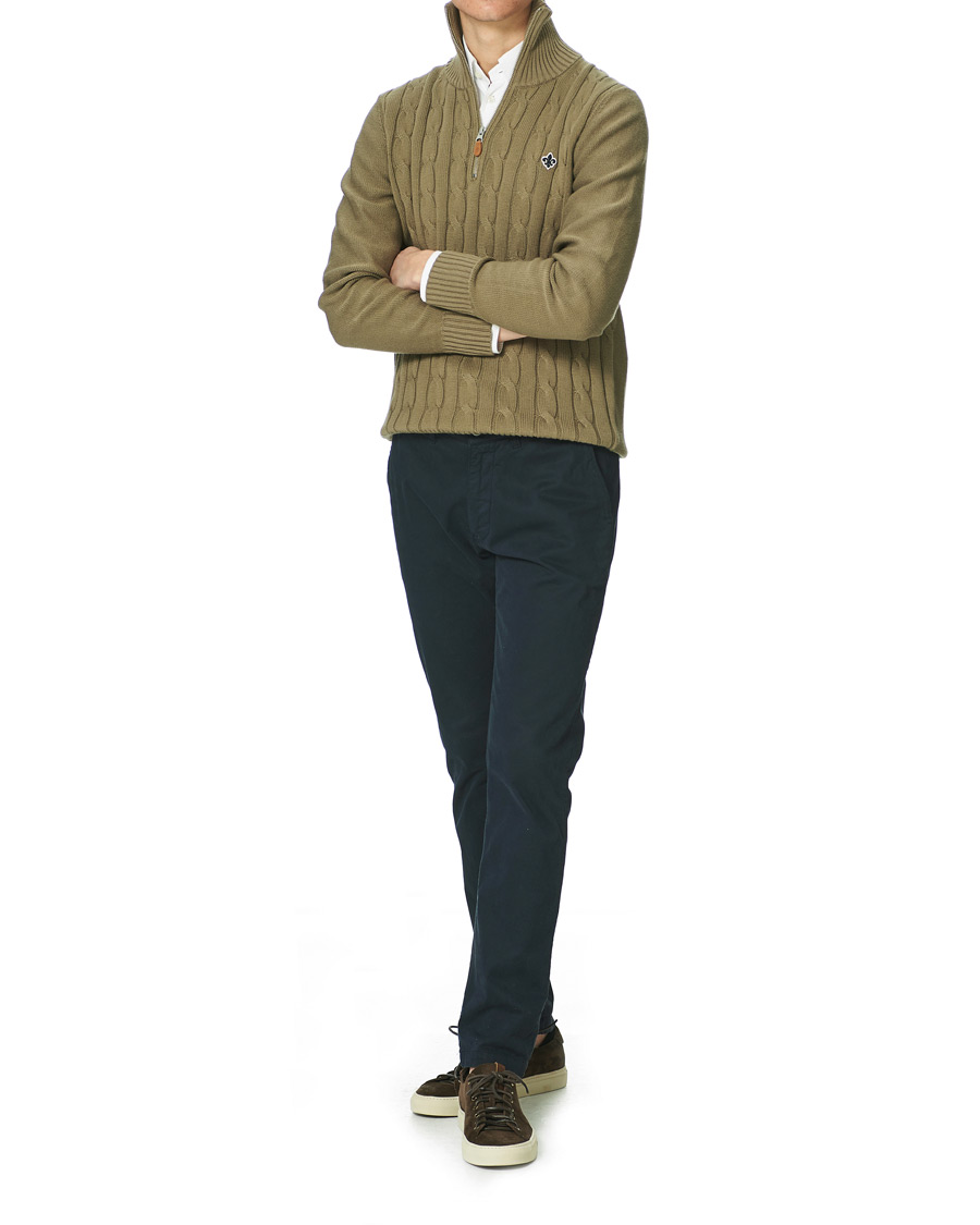 Homme | Pulls Et Tricots | Morris | Marlebone Cable Half-Zip Green