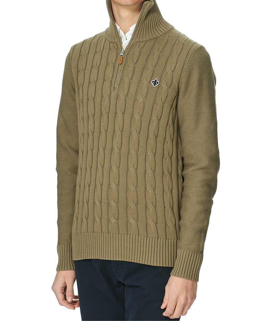 Homme | Pulls Et Tricots | Morris | Marlebone Cable Half-Zip Green