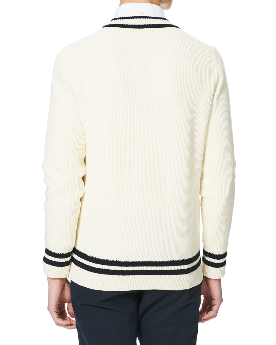 Homme | Pulls Et Tricots | Morris | Willoughby V-Neck Cricket Sweater Off White